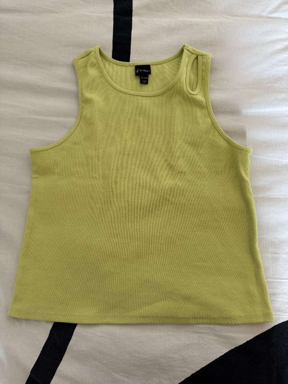 Art Class Girls Lime Green Ribbed Tank Top Size XXL 16/18